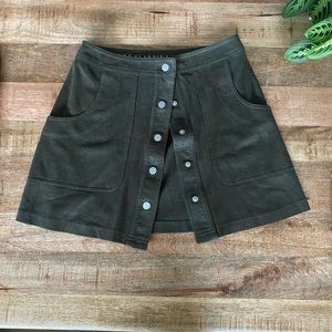 Army green skirt